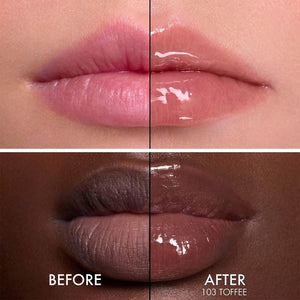 Dior Addict Lip Glow Butter - 103 Toffee before and after