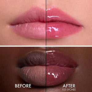 Dior Addict Lip Glow Butter - 105 Lychee before and after