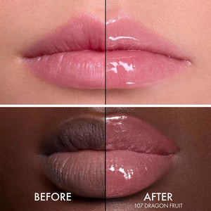 Dior Addict Lip Glow Butter - 107 Dragon Fruit before and after