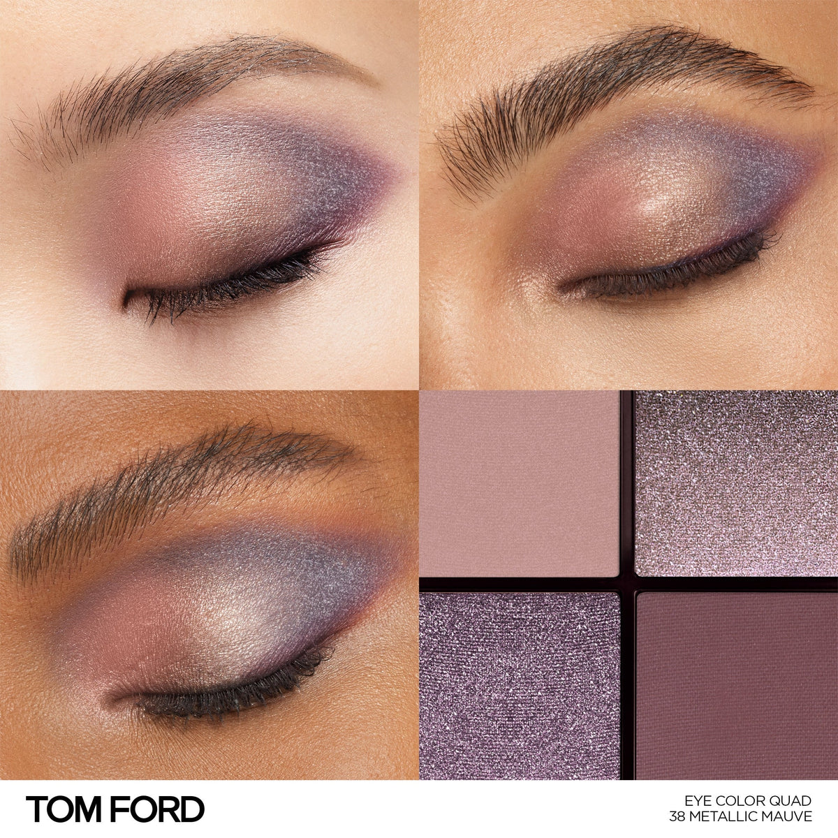 Tom Ford Runway Eye Color Quad - 38 Metallic Mauve eye looks and shades
