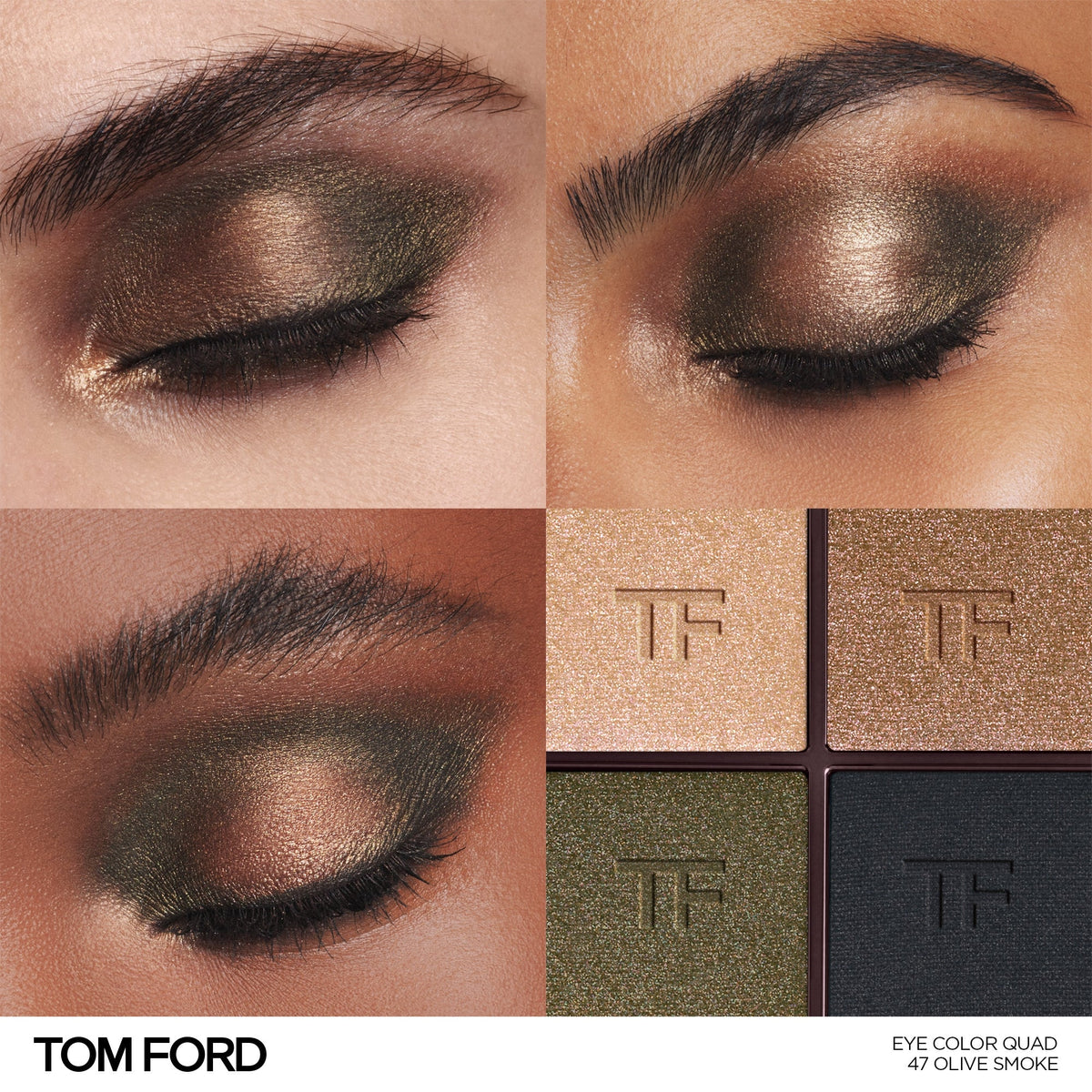 Tom Ford Runway Eye Color Quad - 47 Olive Smoke eye looks and shades